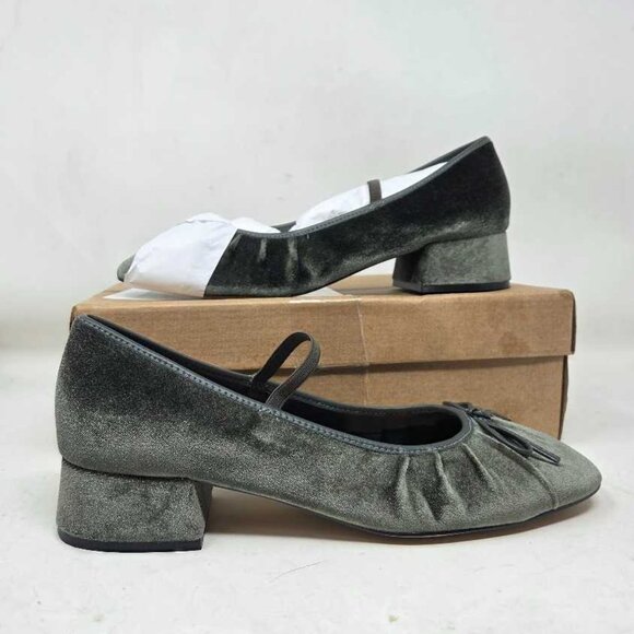 Anthropologie Shoes - New EU 40 (US 9-9.5) Maeve x Anthropologie ballet heels in Dark Green velvet
